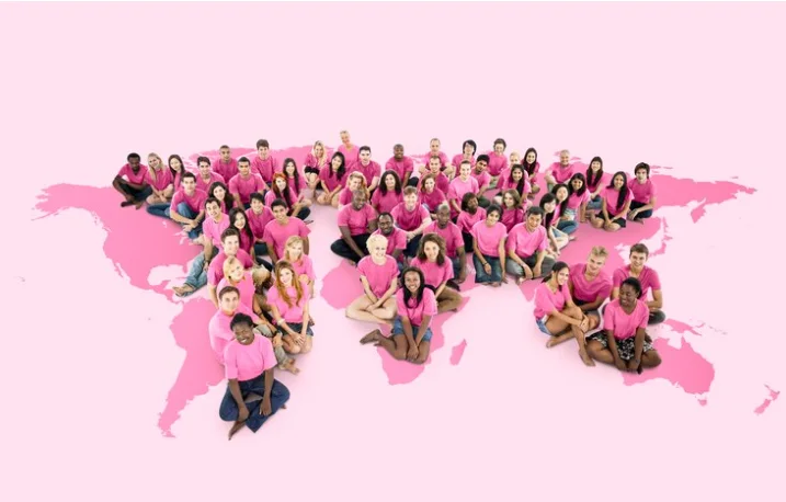 Campanha de conscientização e prevenção ao câncer de mama outubro rosa.