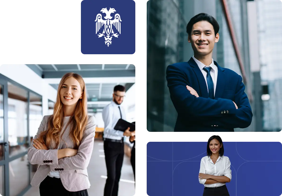 Estrangeiros aprendendo português com metodologia personalizada em ambiente corporativo.