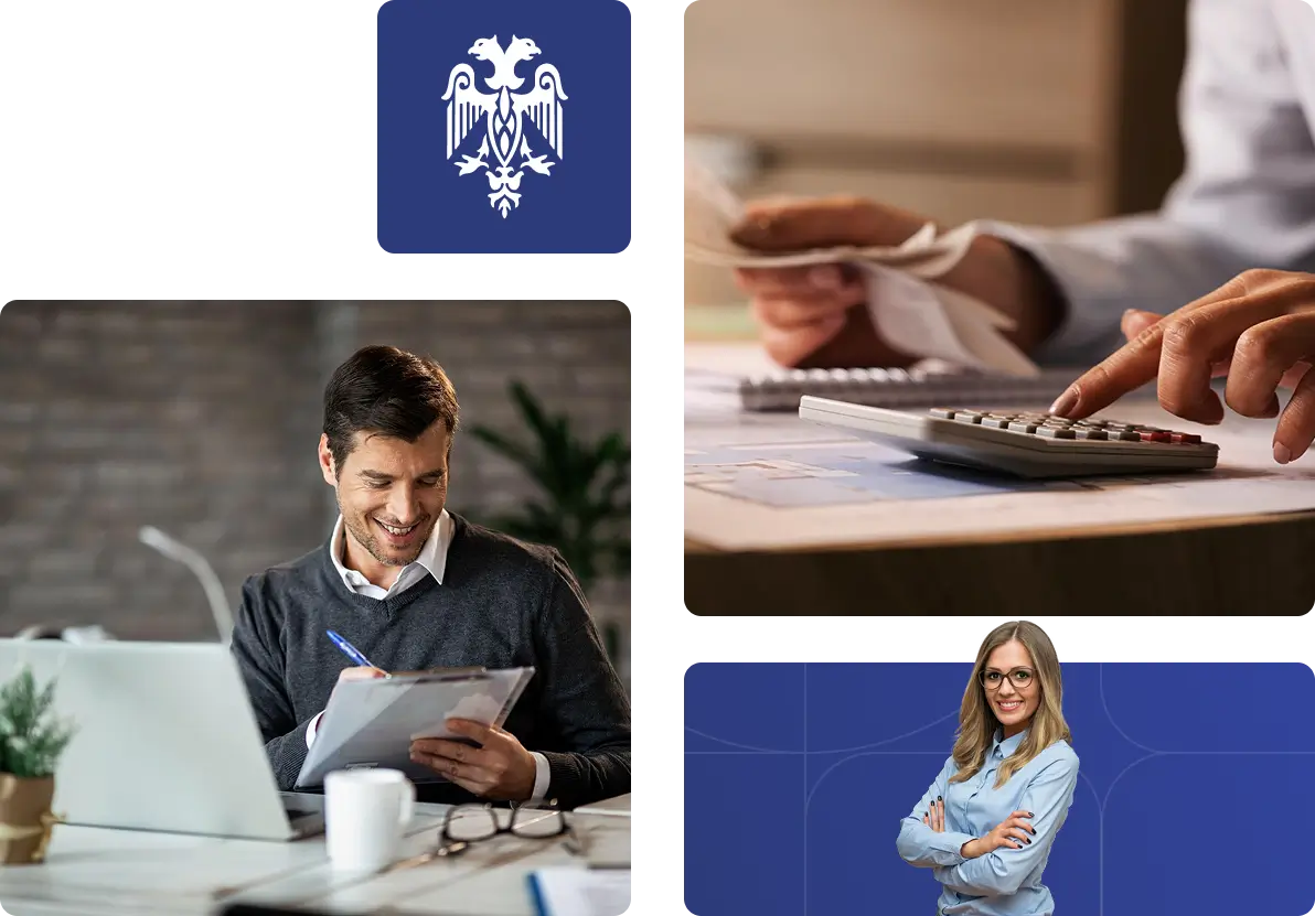 Profissionais confiantes em ambientes corporativos, representando os valores institucionais da EAC Personnalité.